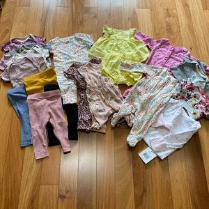 Huge lot of 0-3 month baby girl clothes